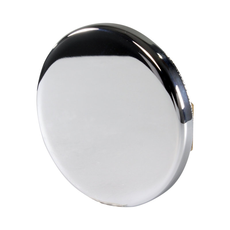 No-Hole Bath Overflow Faceplate and Adaptor, Polished Chrome