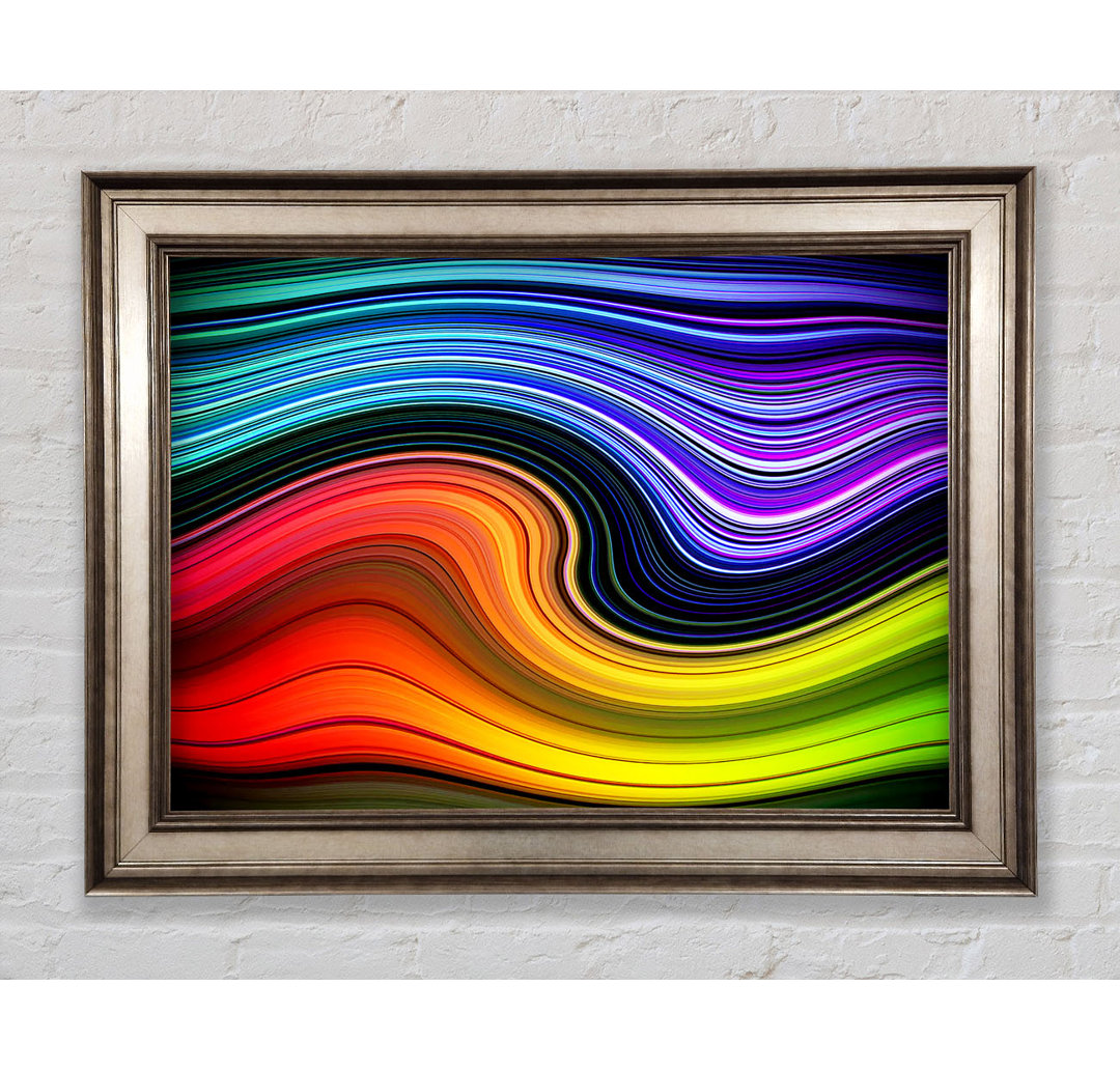 Gerahmtes Leinwandbild Rainbow Flow