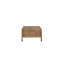 Table de cocktail en placage, aspect doux et moderne, brun - bois massif +, accents métalliques, 50,16 po Profondeur, placage de latte de 16,33 po de largeur, 27,36 po, conception accentuée P x l H