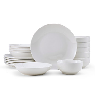 Alexis 18-Piece Porcelain Dinnerware Set-Service For 6