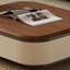 Table basse carrée en bois massif rétro et minimaliste