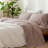 MooMee Flat Sheet 100% Washed Cotton Linen Like Textured Breathable Lightweight-107894584-107894587