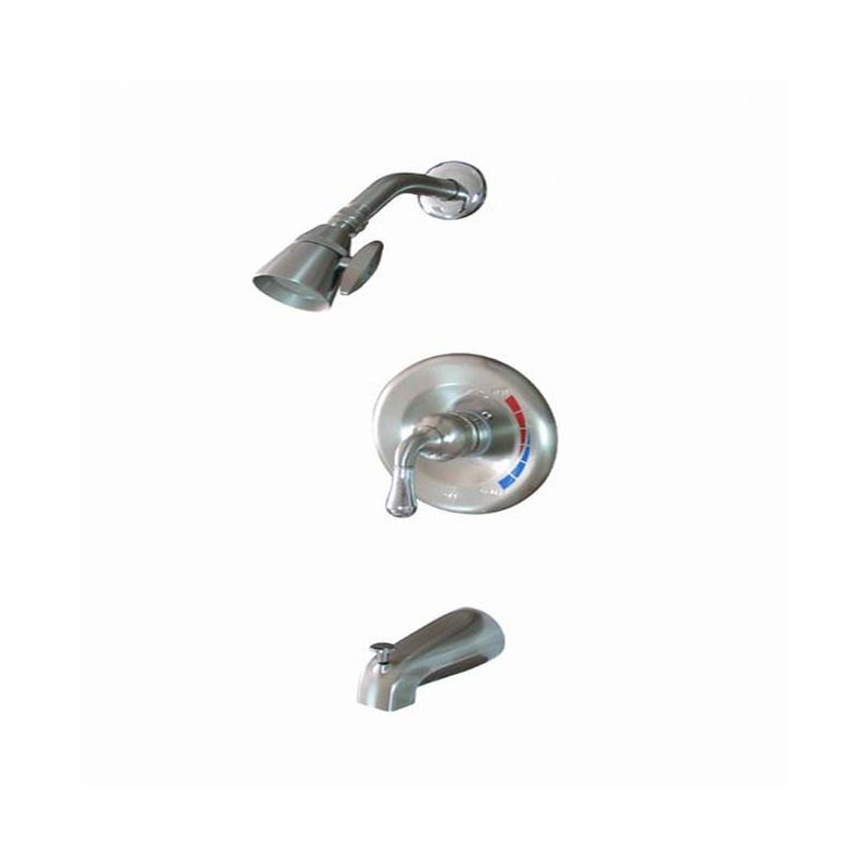 St. Charles Volume Control Tub and Shower Faucet Trim, Brushed Nickel / Polished Chrome