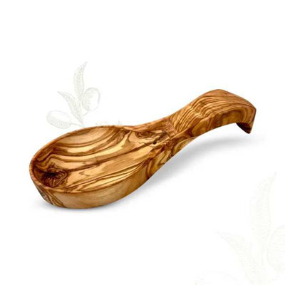 Repose-cuillère en bois d'olivier