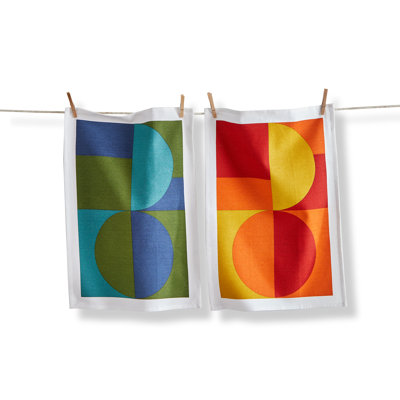 Everyday Multi Cotton Dishtowel Set of 2 26x18 in