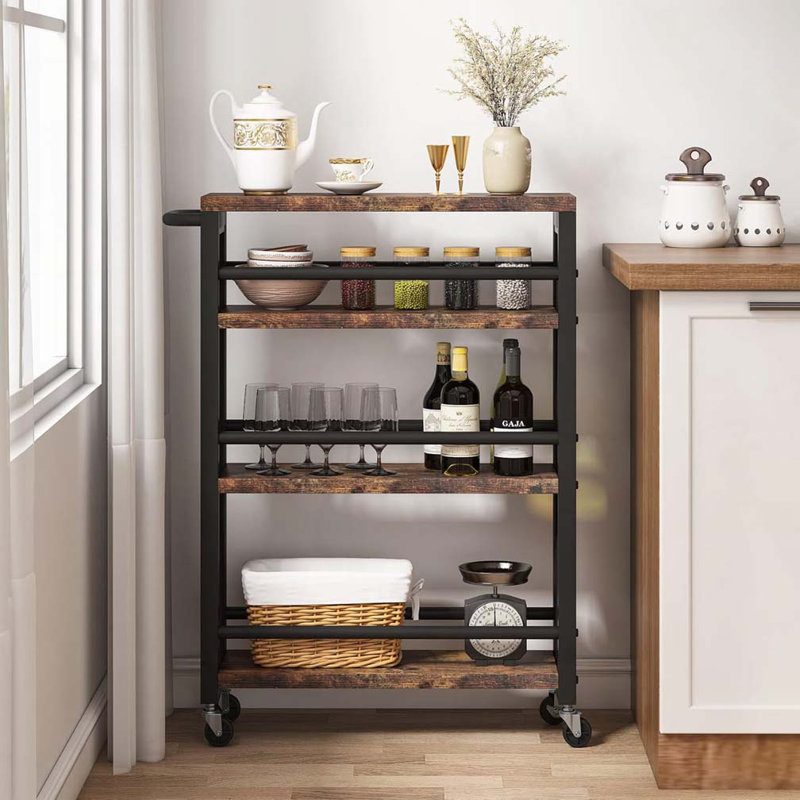 4-Tier Rolling Utility Cart with Wheels