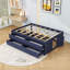 Lit plateforme en bois avec 4 tiroirs de rangement-534745296-534745303