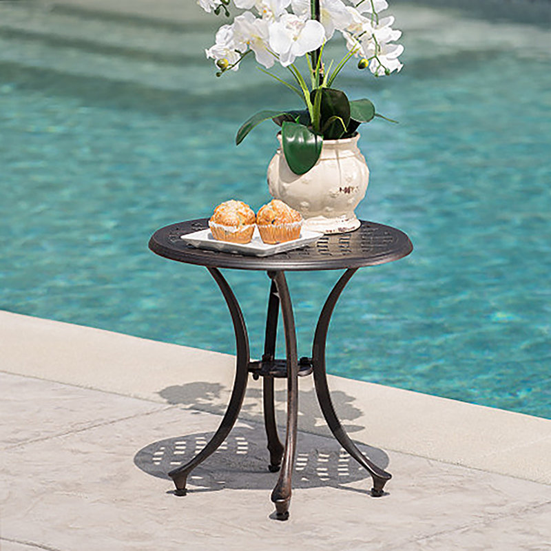 Aluminum Side Table, End Table For Outdoor