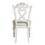 Chaise de bureau style antique blanc rembourré 1 pièce