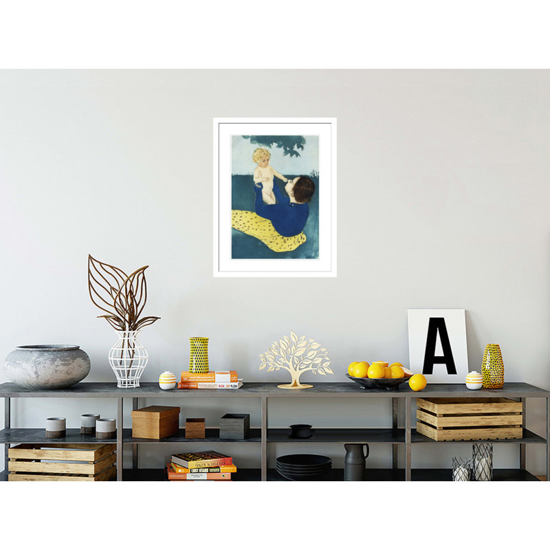 «Under the Horse» par Mary Cassatt - Impression sur toile, H 29,5 po x l 22,84 po