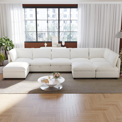 Ensemble de canapé modulaire Nestora avec rangement, canapé modulaire convertible pour le salon