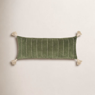 Idria Roni Cotton Lumbar Rectangular Pillow