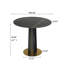 Table ronde moderne avec pieds en bois fritté de 85 cm avec base en métal-10690350