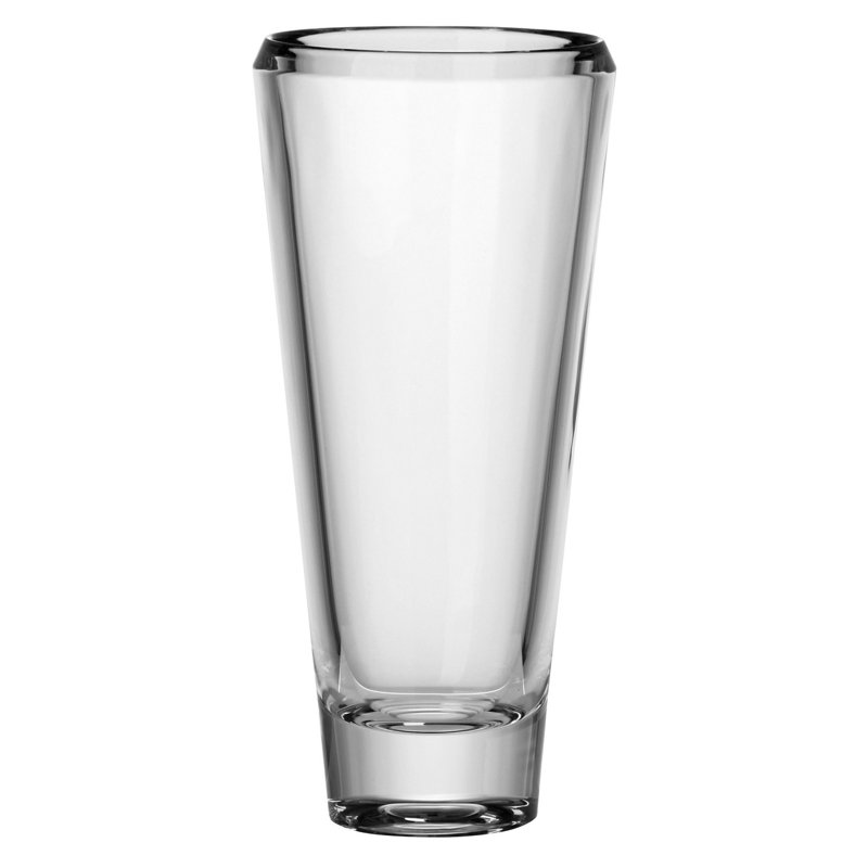 Crystalline Glass Table Vase, 12" H x 5.5" W x 5.5" D