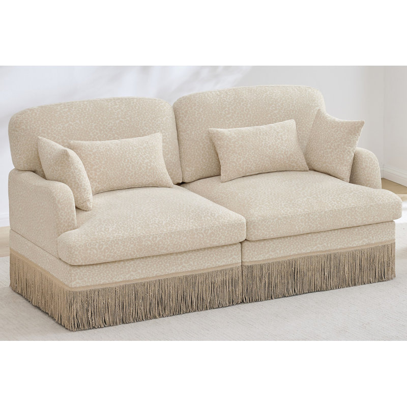 Canapé Comfy Chenille Leopard, Beige