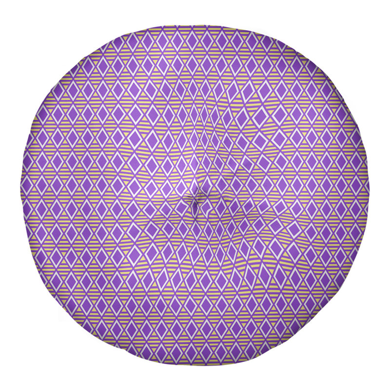 Coussin de sol Katelyn Elizabeth, 30 po x 30 po, Mauve / Jaune