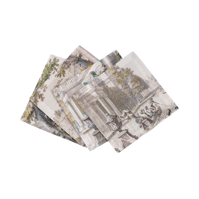 Serviettes de table en satin de coton Dimanche A Paris, Lever de soleil
