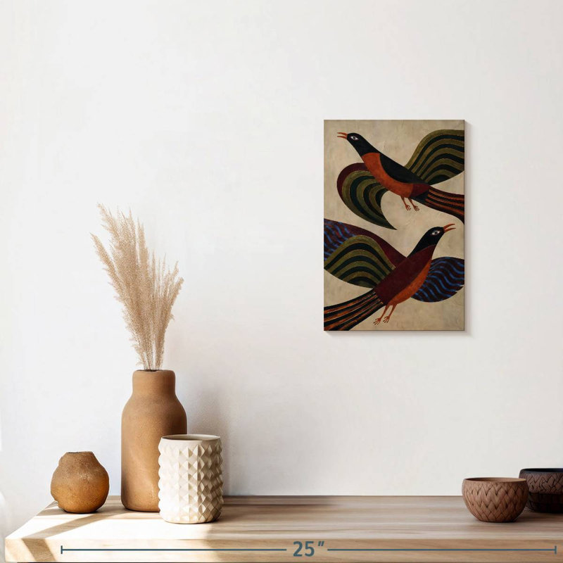 Patterned Bird Print, 12" H x 8" W