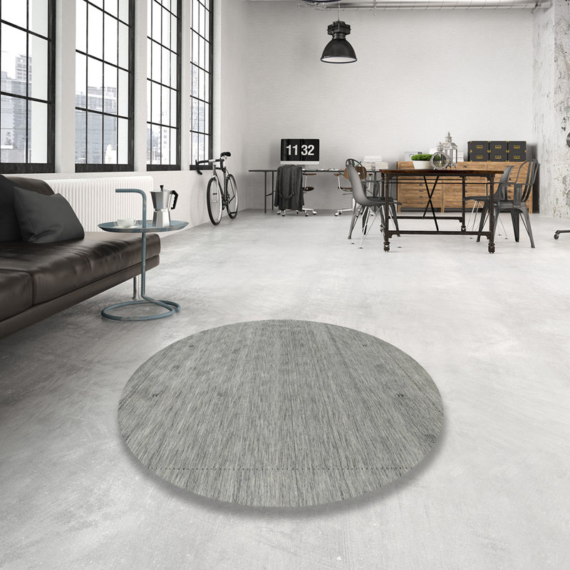 Tapis gris zone contemporaine, Rond 4 pi