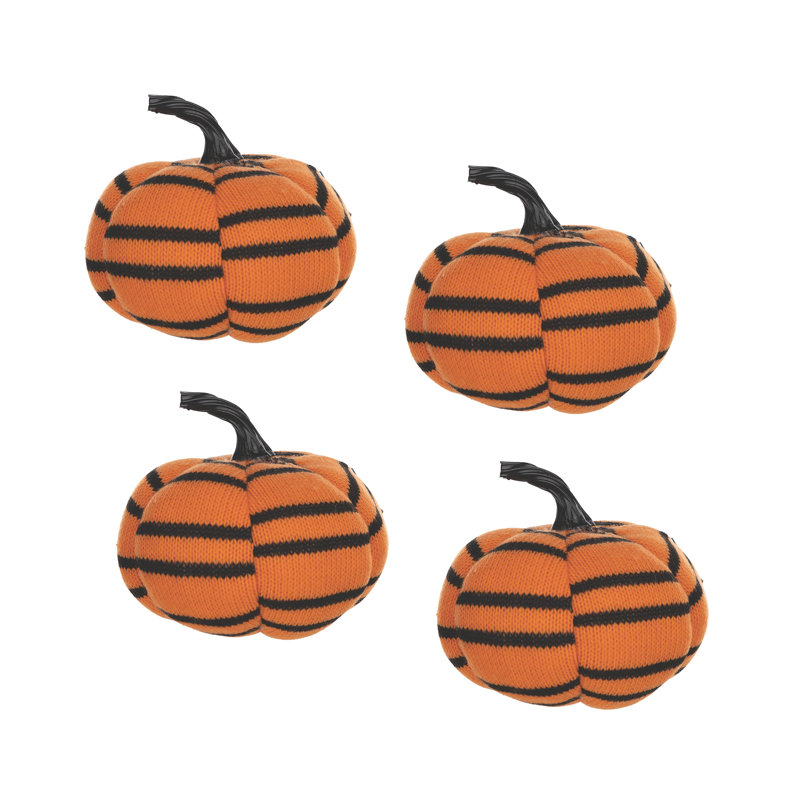 4 Piece Pumpkin Decorative Accent