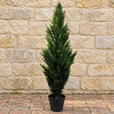 120 cm H Faux Ficus and Foliage Tree Plant in Plastic Pot Liner