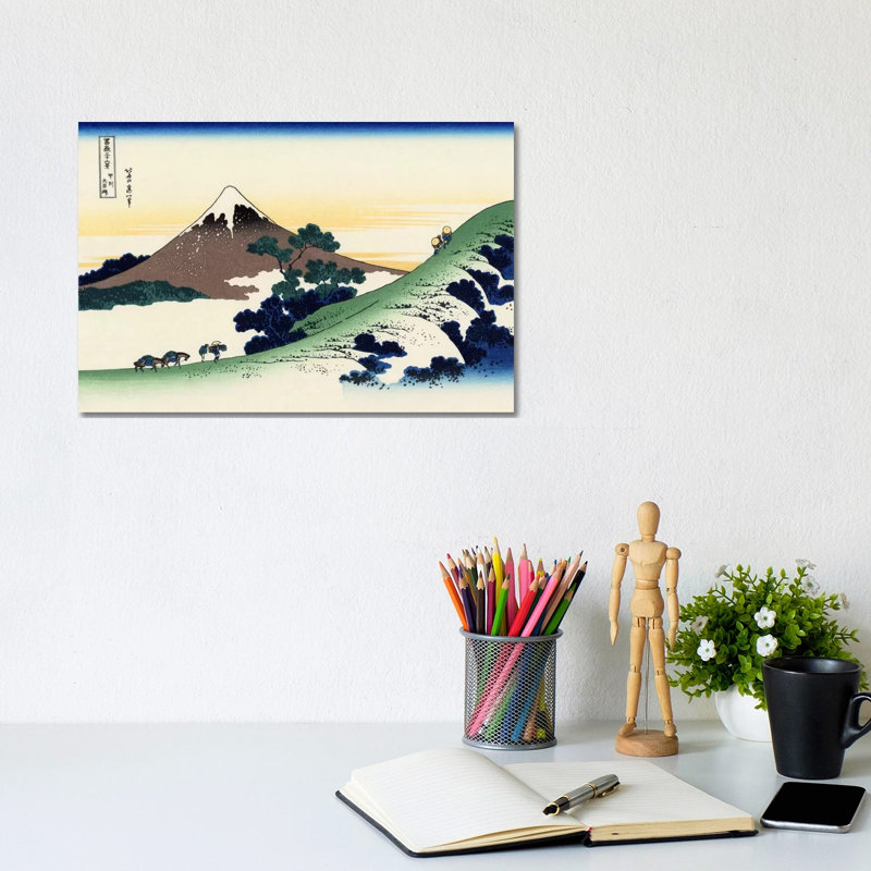 Inume Pass in the Kai Province by Katsushika Hokusai - 1 Piece Wrapped Canvas Painting, 20.32 cm H x 30.48 cm W
