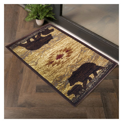 Tapis naturel en polypropylène de 5 pi 3 po x 7 pi 3 po Nature's Nest Lodge