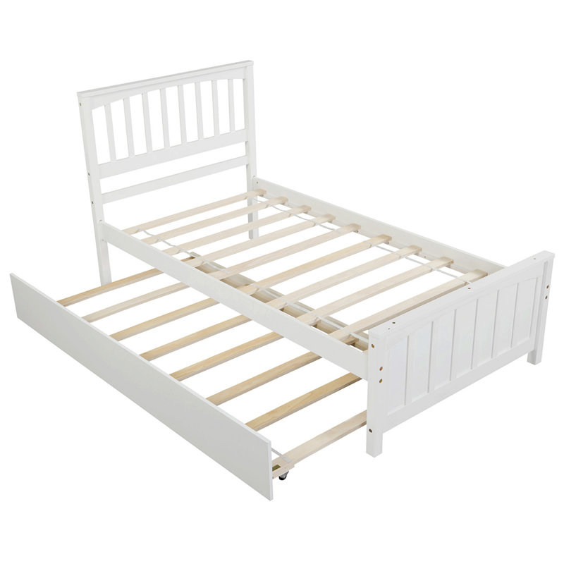Full 2-in-1 Convertible Futon Sofa Bed, Flip-Open Sleeper Sofa, White, Manufactured Wood