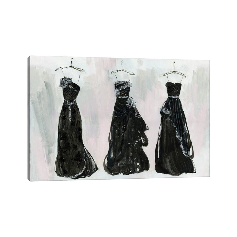 «Black and Bling I» par Sally Swatland - reproduction d'art, Aucun mat, Toile tendue, H 8 po x l 12 po x P 0,75 po