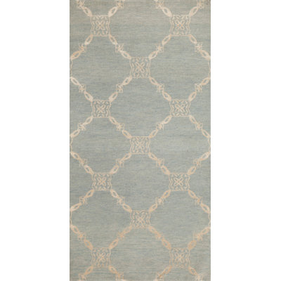 Moulin Geometric Area Rug in Blue/Ivory
