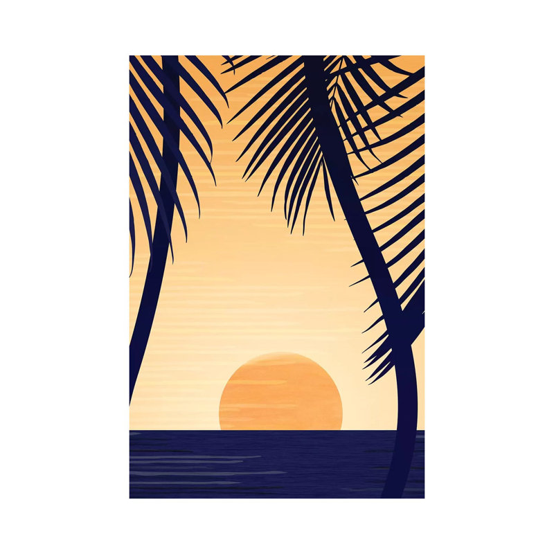 Golden Sunset 1 Piece Wrapped Canvas Wall Art, 101.6cm H x 66.04cm W x 1.91cm D