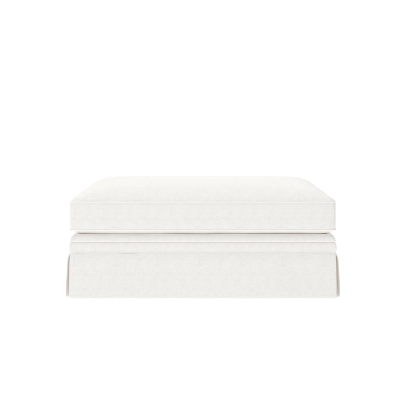 Repose-pieds rembourré avec rangement Shelby, Chenille Crypton® neige Nomad