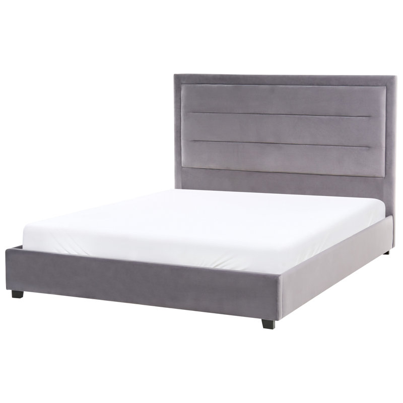 Upholstered Bed, European Double (140 x 200 cm), Grey