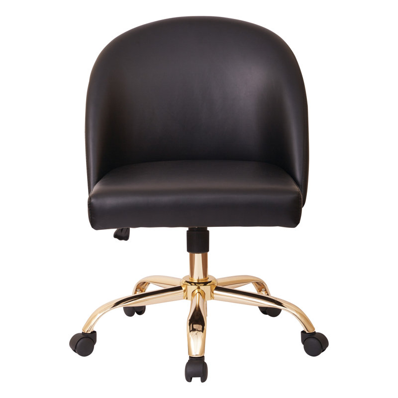 Task Chair, Faux Leather Black