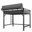 Lit mezzanine en métal avec tablettes de rangement, panneau perforé, lumières USB et DEL-130022725-130022727