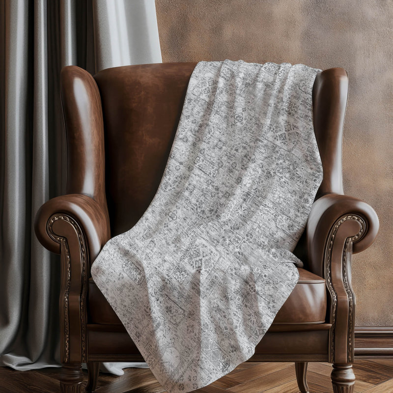 Jeté à panneau Addison Sherpa ASB611, Gris