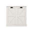 Armoire à linge blanche avec deux sections. Conception avant-gardiste. Sacs amovibles pour faciliter l'organisation. Matériau E1, enduit. Stable. Surface. Caractéristique. Instructions d'assemblage incluses.