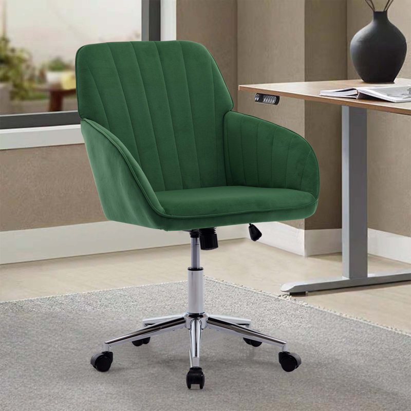 Chaise de bureau ergonomique réglable, Argent argent, Vert