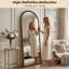 Miroir arqué pleine longueur, miroir décoratif perlé-50516339-50516343