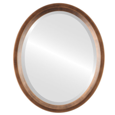 Meigs Wood Frame Oval Wall Mirror