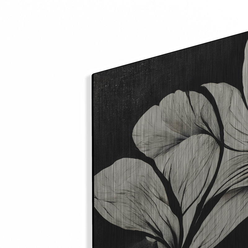 «Flowers Black White 30» par Ray Heere, H 12 po x l 12 po
