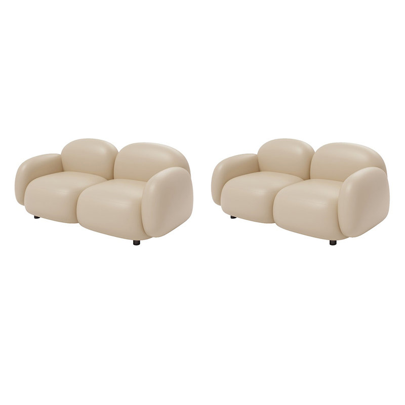 Banc rembourré en similicuir restaurant Cafe Cafe, Beige