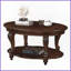 Table basse de salon ovale 42 po à 2 niveaux - Pieds en bois d'hévéa massif, facile à assembler et amp; Stable-1529734550-1529734548