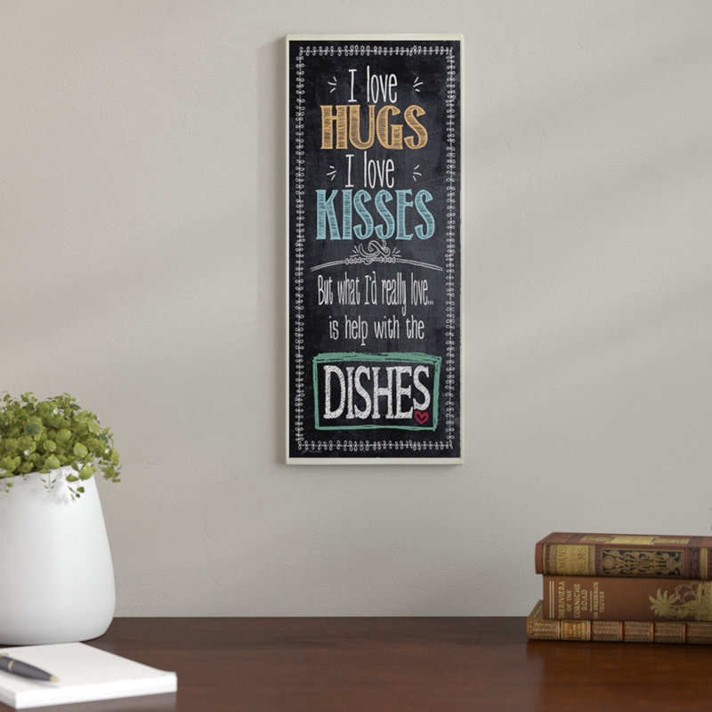 Ehme «I Love Aide with the Dish», reproduction d'art textuel sur bois