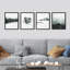 Duotone Misty Mountain Paint Strokes - Ensemble de 4 reproductions de cadres photo simples-97762703-97762706