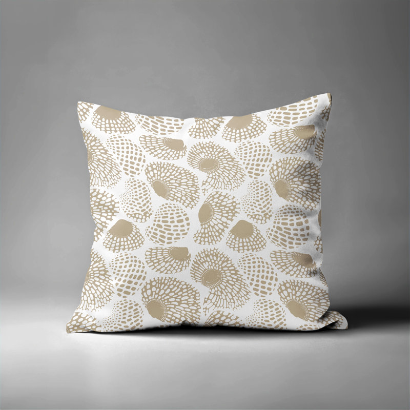 Barnon Reversible Throw Pillow, Beige, 16"H x 16"W