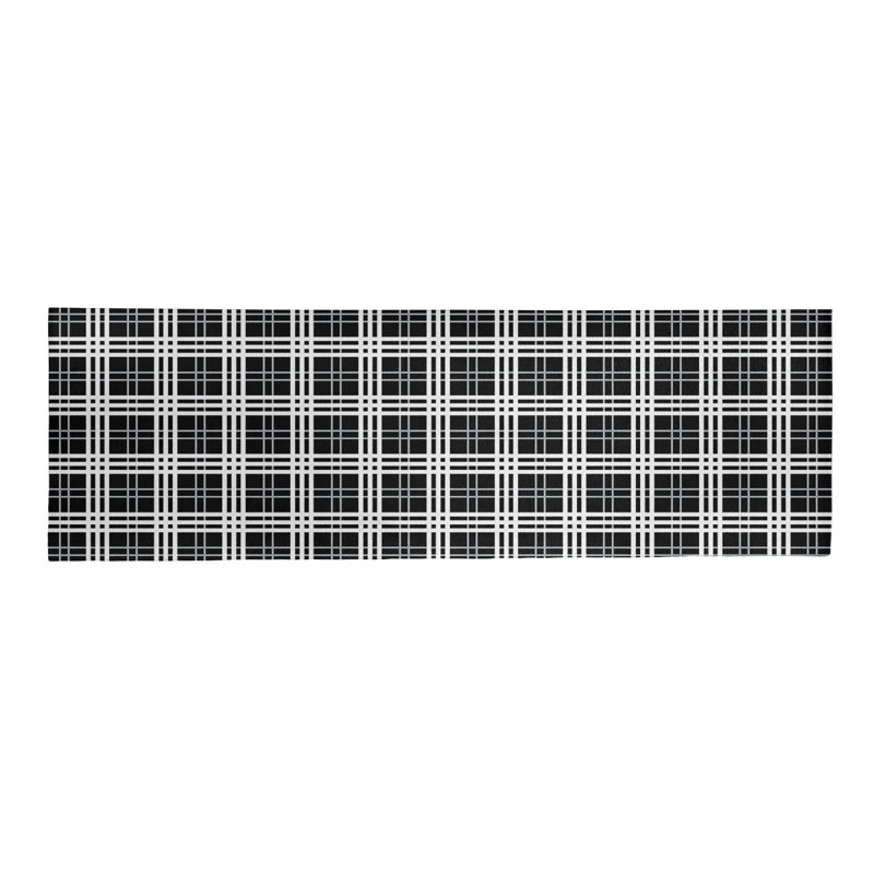 Tapis noir à carreaux, Tapis de couloir 2 pi 6 po x 8 pi