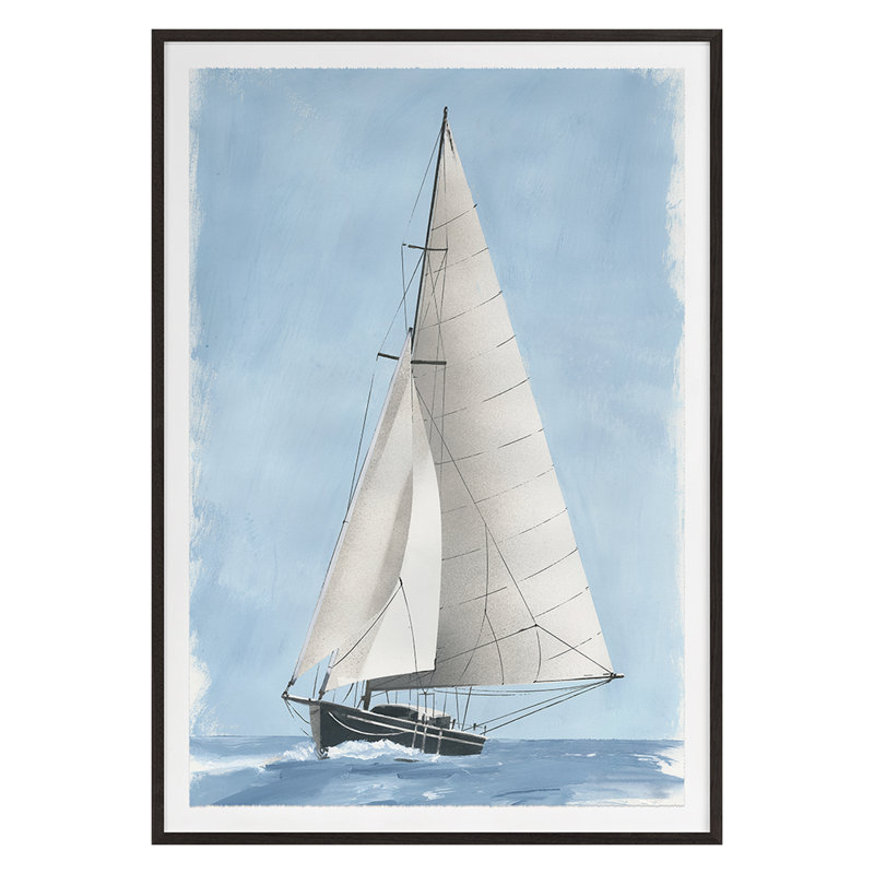 Set Sail 4 Print by PC Ngo, Gray Framed, 50" H x 35" W