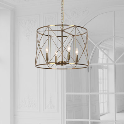 Lustre géométrique à 4 lumières Azizul