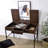 Oak & Black Finish Writing Desk W/Usb-909062526